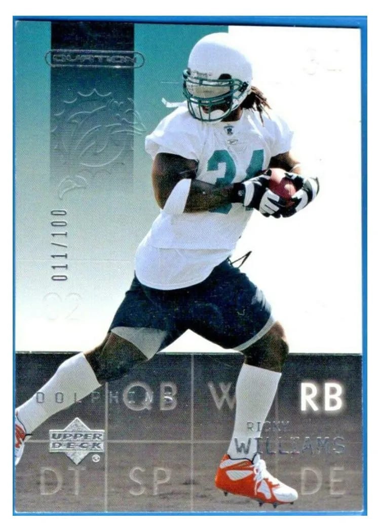 2002 Upper Deck Ovation Ricky Williams #46 card