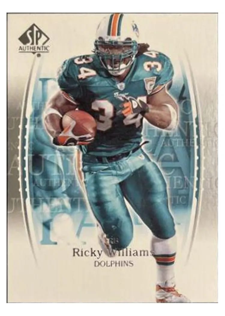 2003 SP Authentic Ricky Williams #34 card