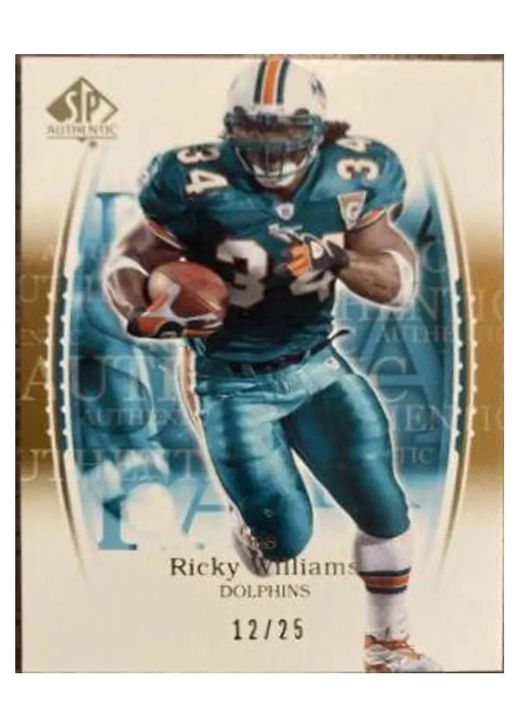 2003 SP Authentic Ricky Williams #34 card