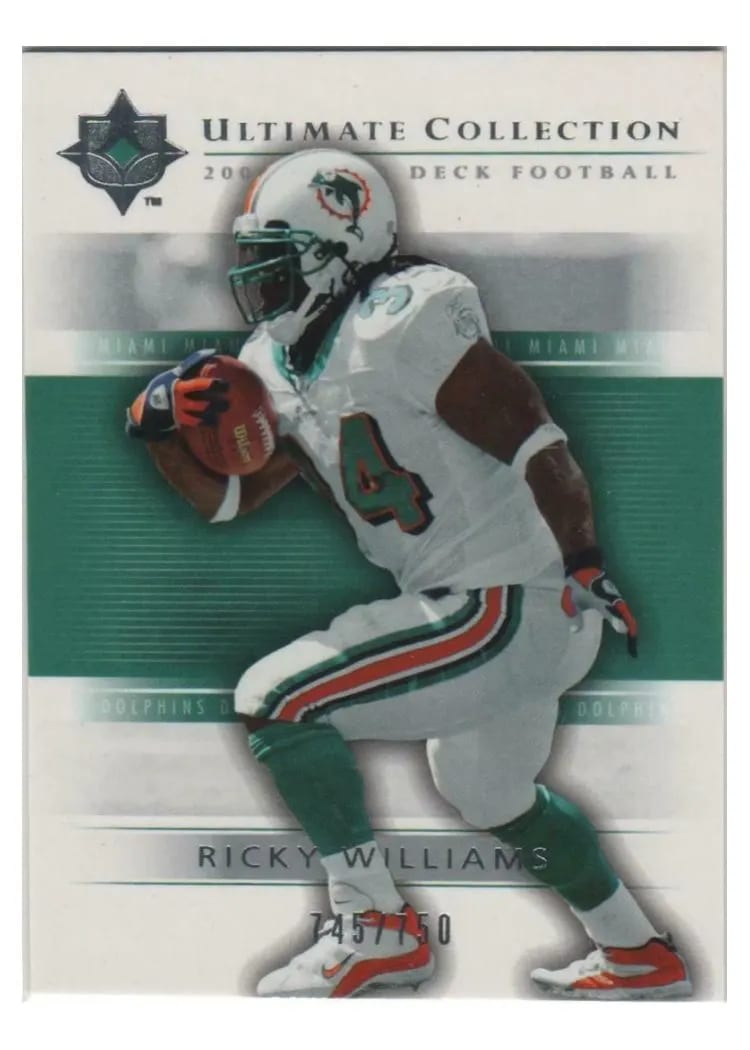 2004 Upper Deck Ultimate Collection Ricky Williams #34 card