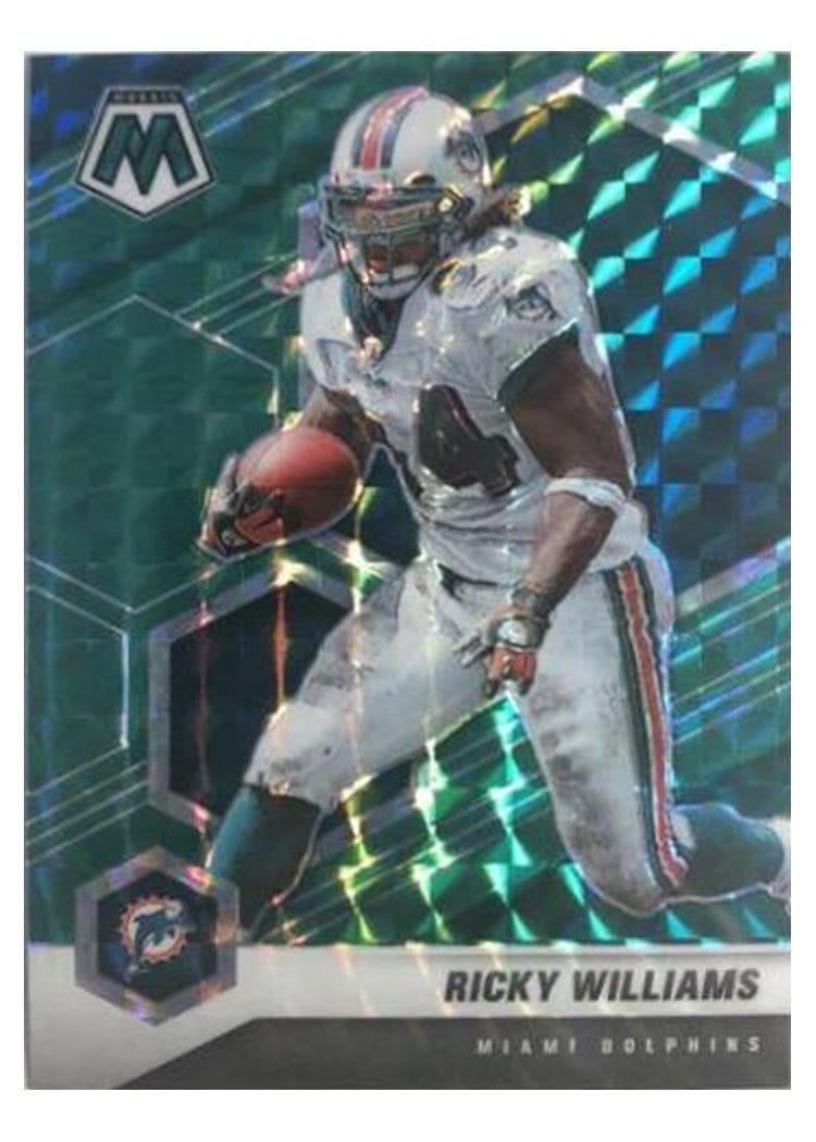 2021 Panini Mosaic Base Set Ricky Williams Green Mosaic #124 card
