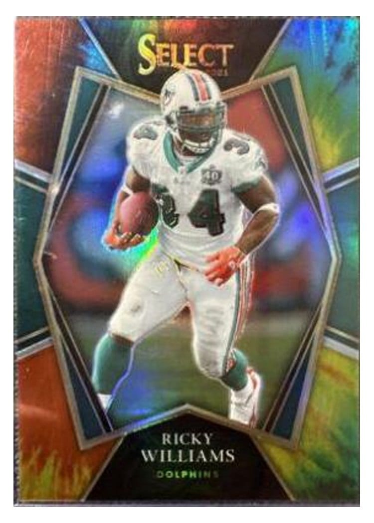 2021 Panini Select Base Set Ricky Williams Tie Dye Die Cut #136 card