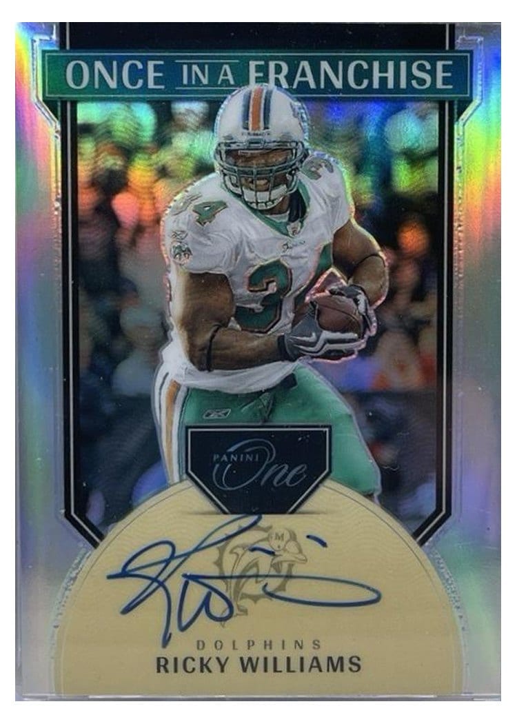2024 Panini One Once in a Franchise Autographs Ricky Williams #344 card