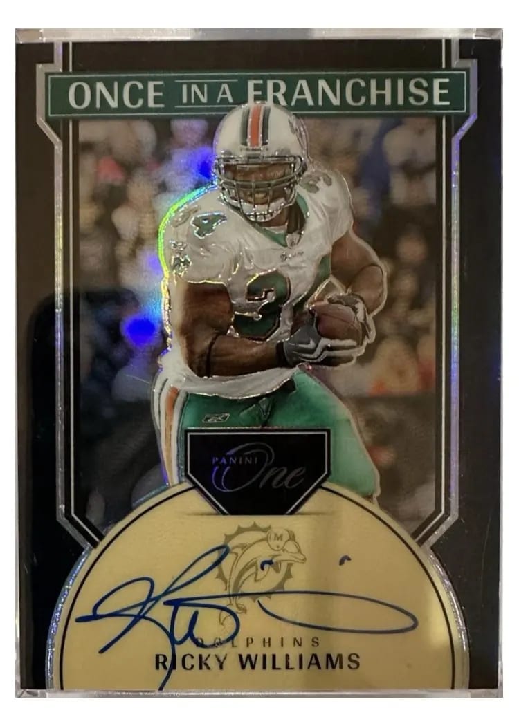 2024 Panini One Once in a Franchise Autographs Ricky Williams #344 card