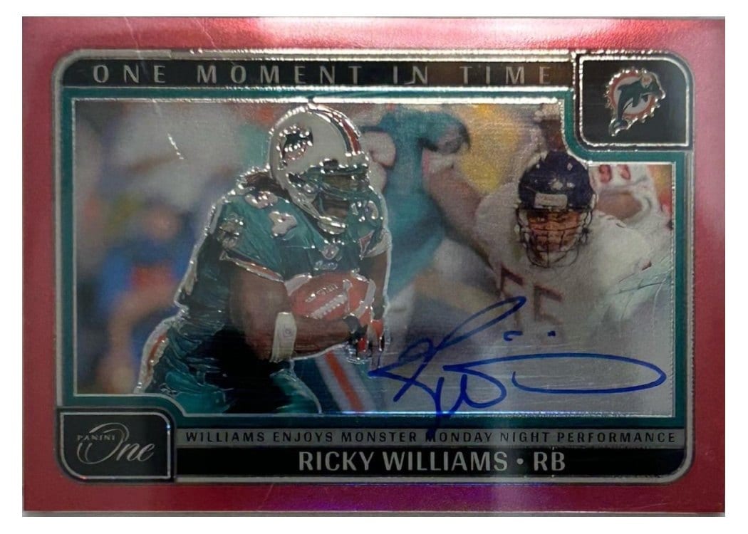 2024 Panini One One Moment in Time Autographs Ricky Williams #392 card