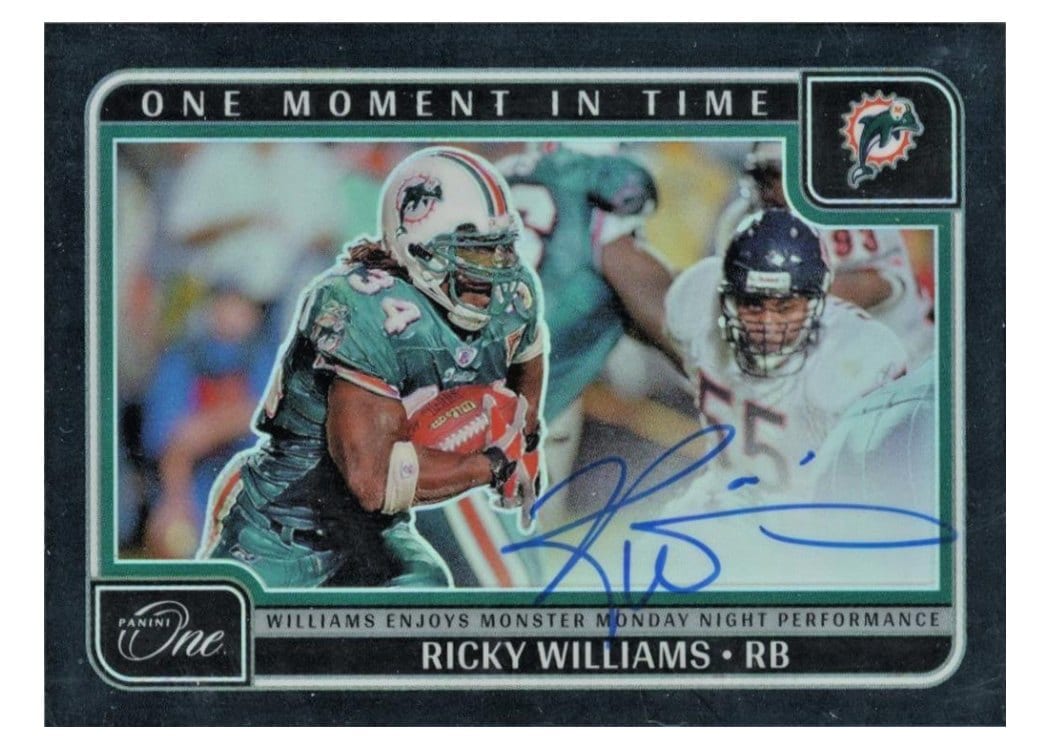 2024 Panini One One Moment in Time Autographs Ricky Williams #392 card