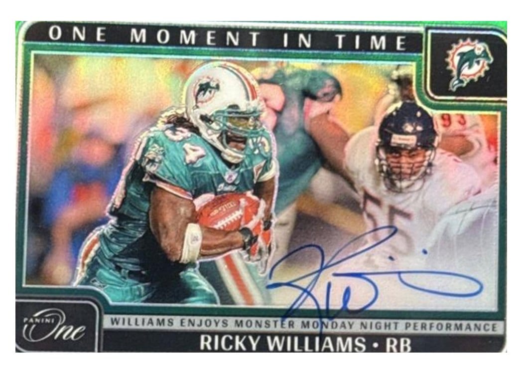 2024 Panini One One Moment in Time Autographs Ricky Williams #392 card