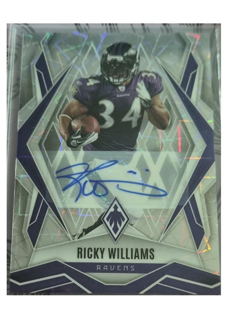 2025 Panini Phoenix Base Set Ricky Williams Lazer Autograph #81 card