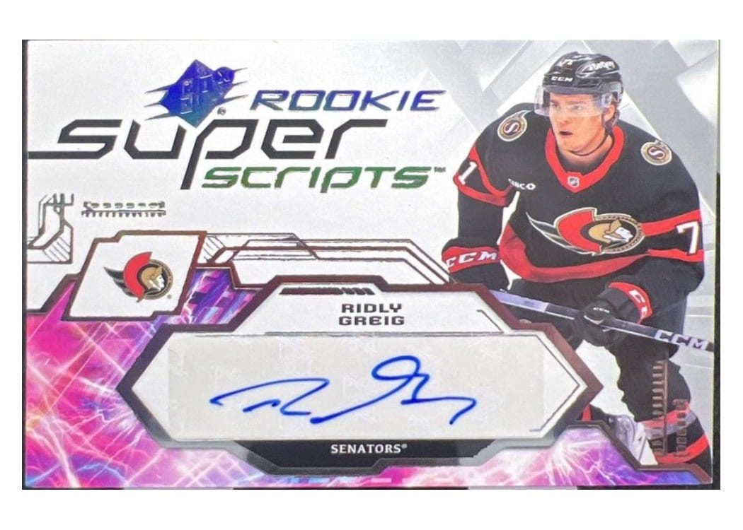 2023-24 SPx Rookie Superscripts Ridly Greig #SSR-RG card