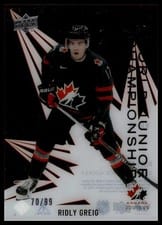 2024-25 Upper Deck Ice World Junior Championship Ridly Greig #WJC-19 card