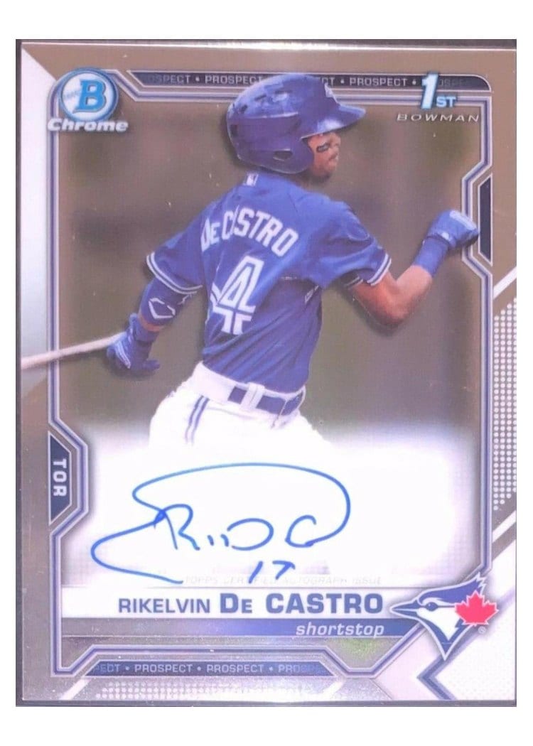 2021 Bowman Chrome Prospect Autographs Rikelvin De Castro #CPA-RDCA