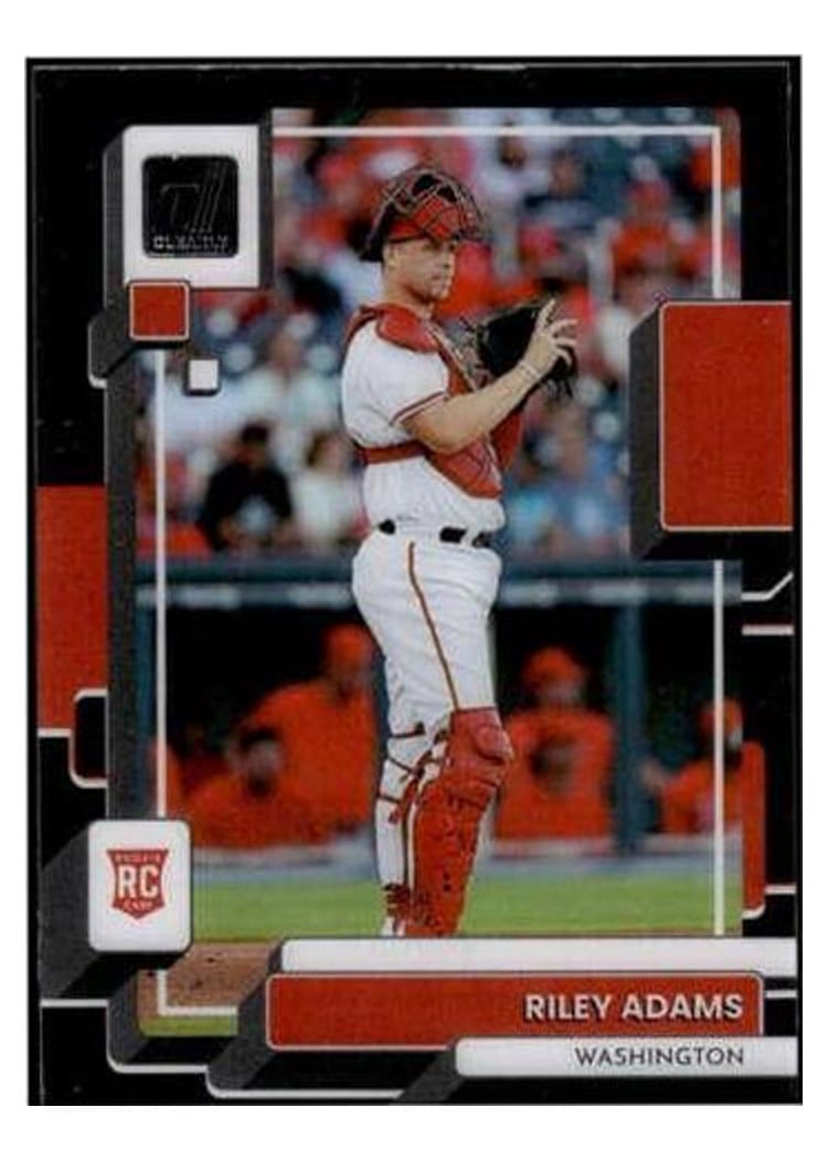 2022 Panini Chronicles Clearly Donruss Riley Adams #20 card