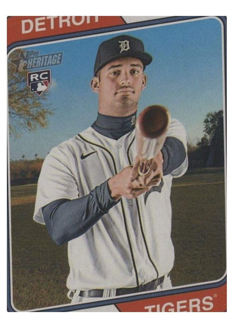 2023 Topps Heritage Base Set Riley Greene #48 card