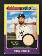 2024 Topps Heritage Clubhouse Collection Relic Riley Greene #CCR-RG card