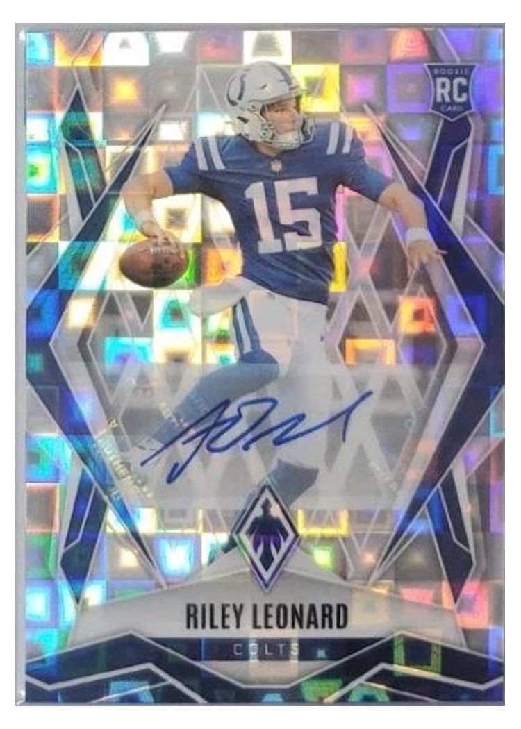 2025 Panini Phoenix Base Set Riley Leonard Silver Pandora Autograph #170 card