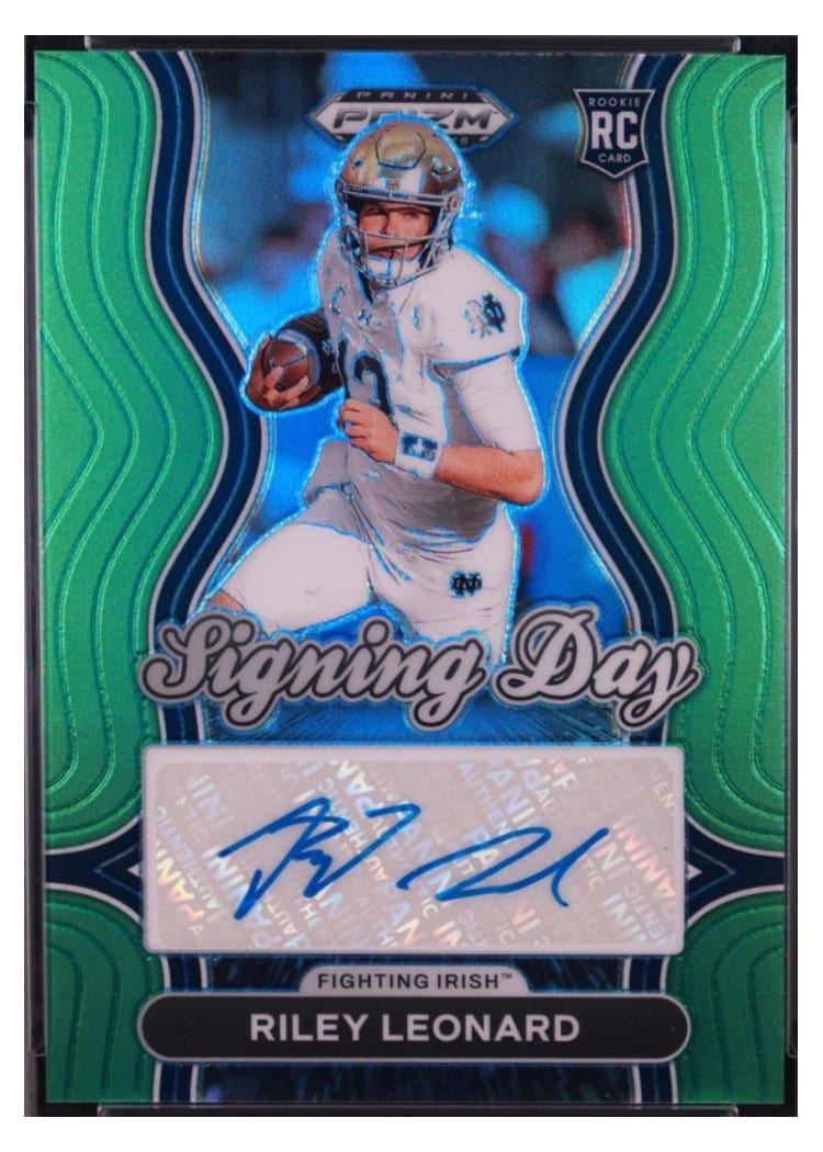 2025 Panini Prizm Draft Picks Signing Day Riley Leonard #7 card