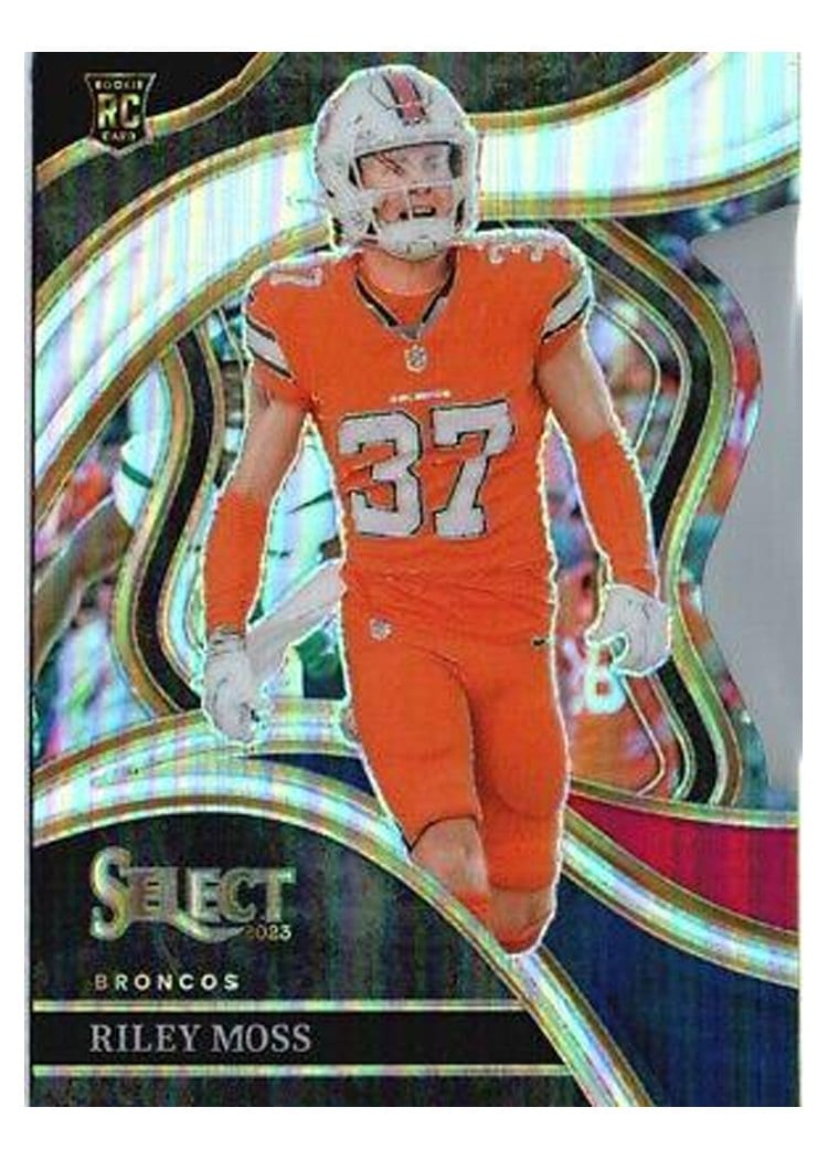 2023 Panini Select Base Set Riley Moss Black Red Prizm Die-Cut #222 card