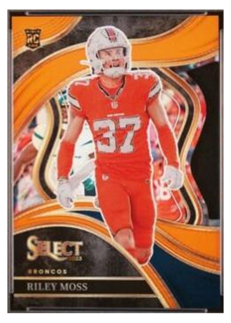 2023 Panini Select Base Set Riley Moss Orange Prizm Die-Cut #222 card