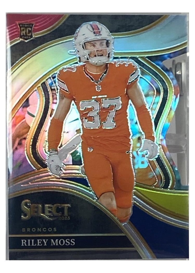 2023 Panini Select Base Set Riley Moss Gold Prizm Die-Cut #222 card