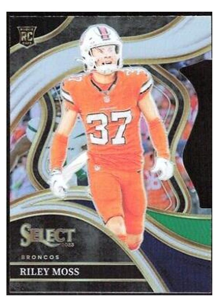 2023 Panini Select Base Set Riley Moss Green Prizm Die-Cut #222 card