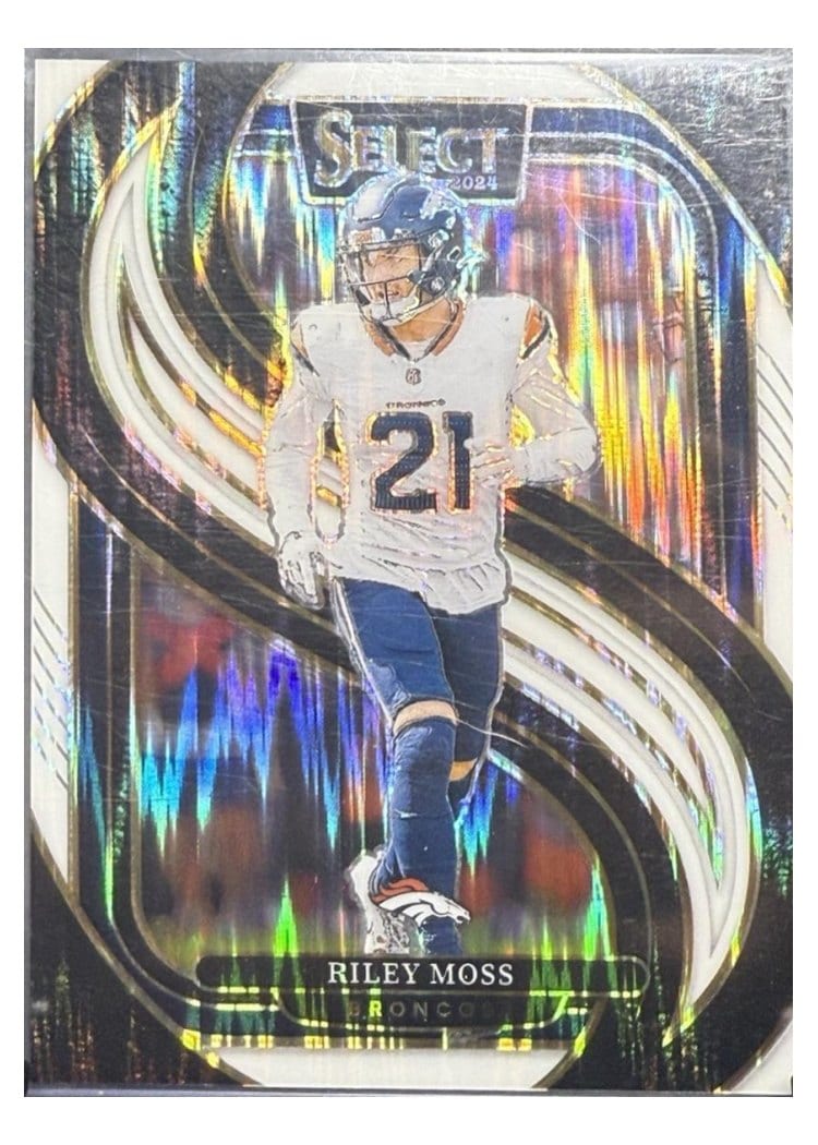 2024 Panini Select Base Set Riley Moss White Prizm Shock #190 card