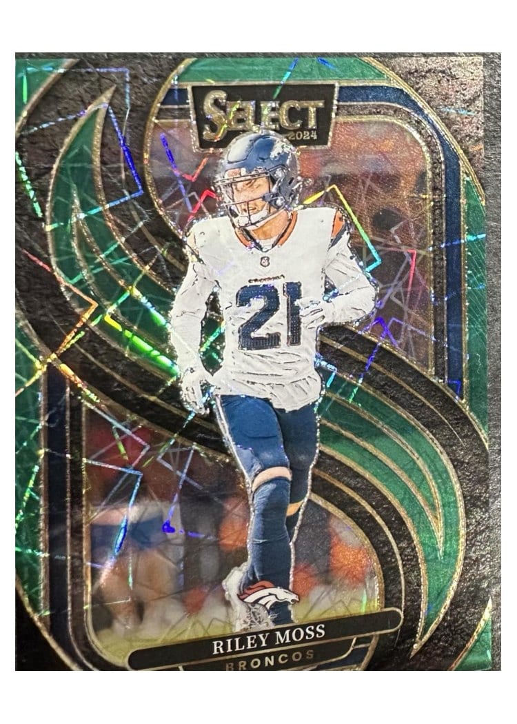 2024 Panini Select Base Set Riley Moss Green Prizm #190 card
