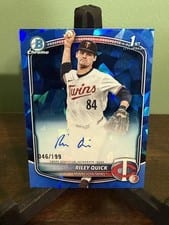 2025 Bowman Draft Sapphire Sapphire Chrome Prospect Autographs Riley Quick #CPA-RQ card