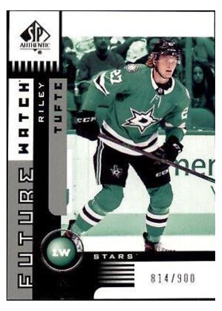 2021-22 SP Authentic 2001-02 Retro - Future Watch Riley Tufte #01FW-RT card