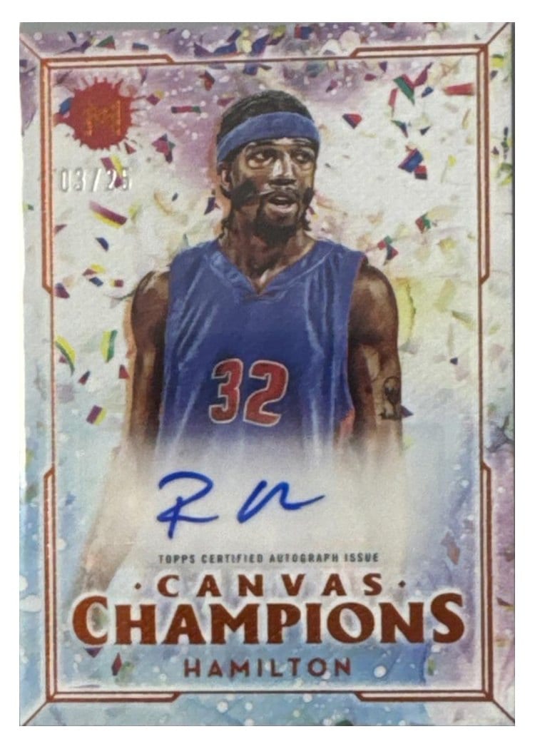 2023-24 Topps Motif Canvas Champions Autographs Rip Hamilton #CCA-RH card