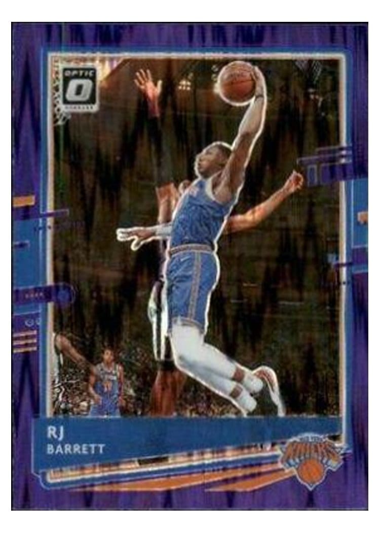 2020-21 Donruss Optic Base Set RJ Barrett Purple Shock #62 card