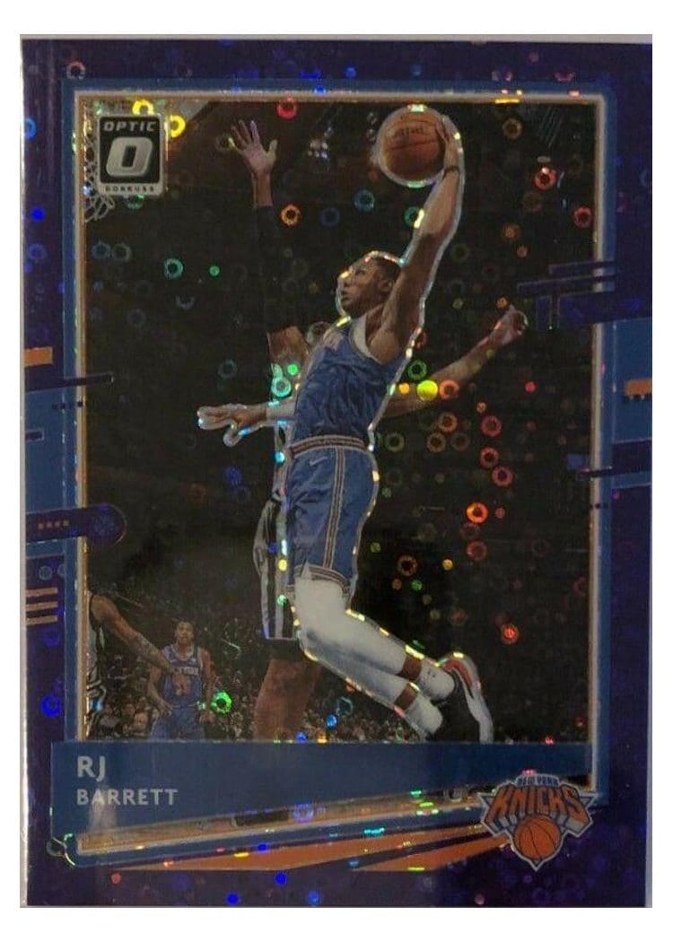 2020-21 Donruss Optic Base Set RJ Barrett Fast Break Purple #62 card
