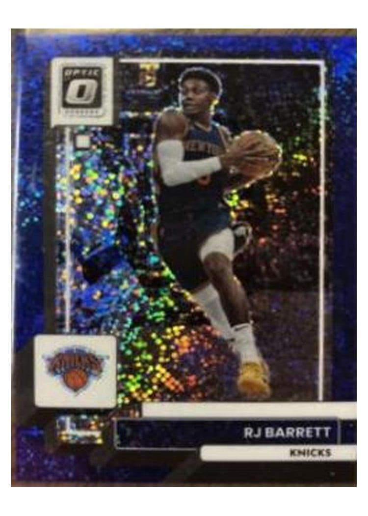2022-23 Donruss Optic Base Set RJ Barrett Blue Sparkle #28 card