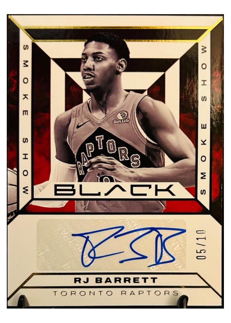 2023-24 Panini Black Smoke Show Signatures RJ Barrett #SSS-RJ card