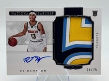 2020-21 Panini National Treasures Rookie Patch Autographs RJ Hampton #122 card