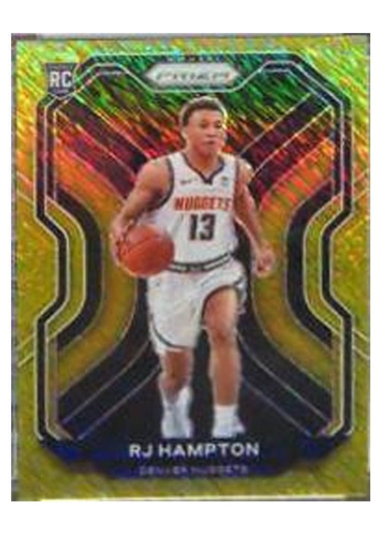 2020-21 Panini Prizm Base Set RJ Hampton Gold Shimmer Prizm #286 card