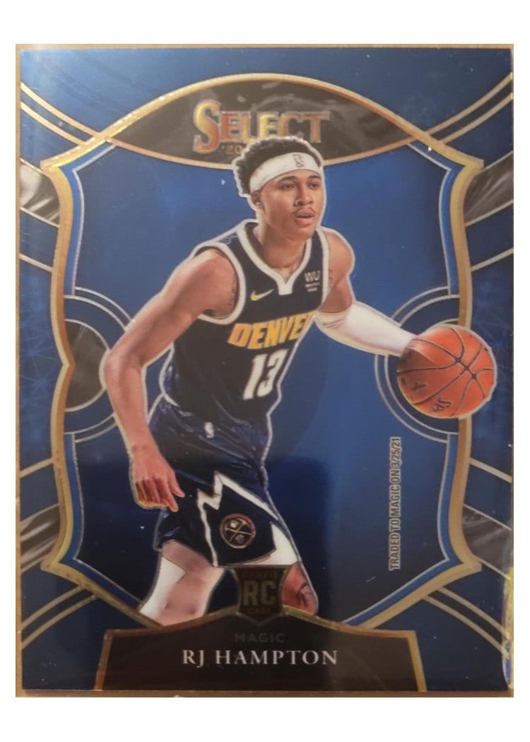 2020-21 Panini Select Base Set RJ Hampton Blue Prizm #84 card