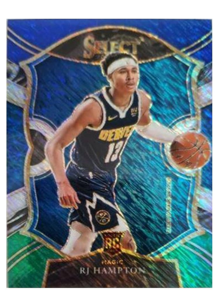 2020-21 Panini Select Base Set RJ Hampton Blue White Green Shimmer #84 card