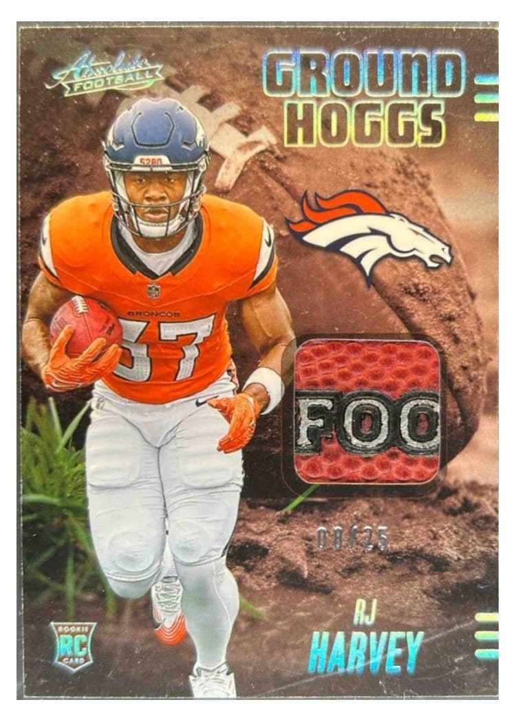 2025 Panini Absolute Ground Hoggs Materials RJ Harvey #GHM-RHY card