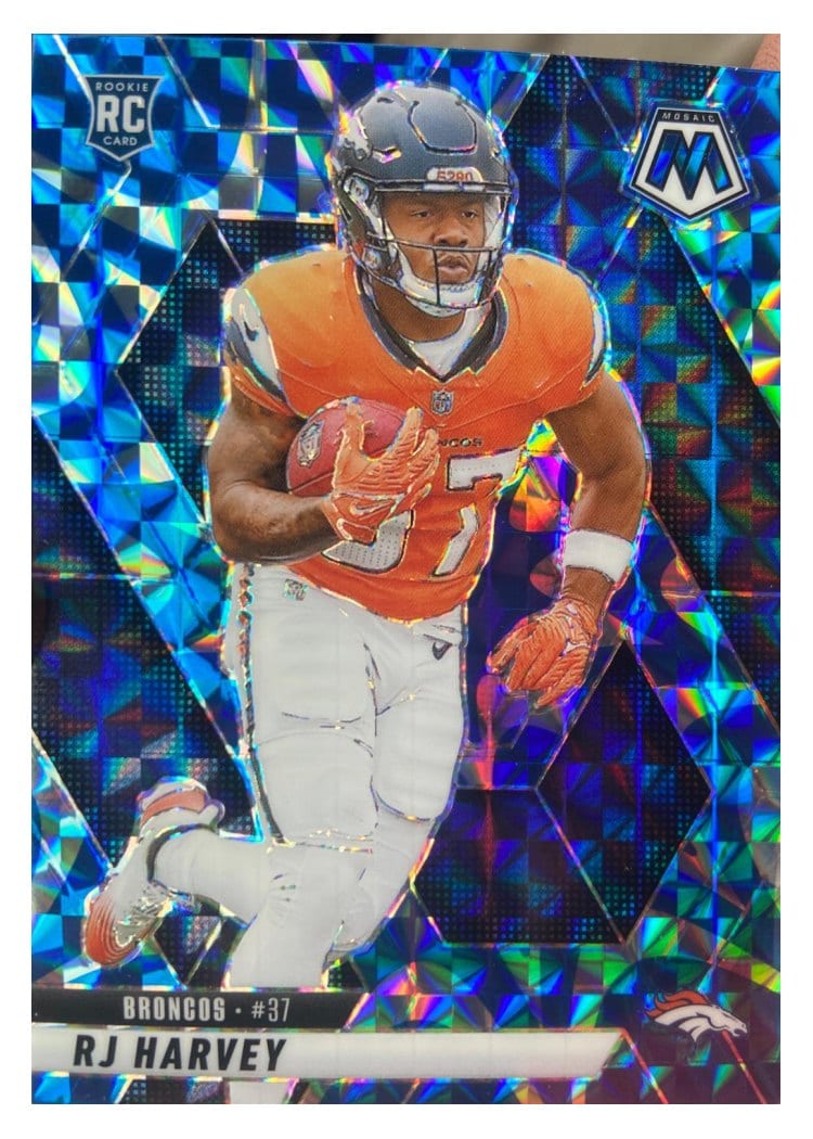 2025 Panini Mosaic Base Set RJ Harvey Reactive Blue #375 card