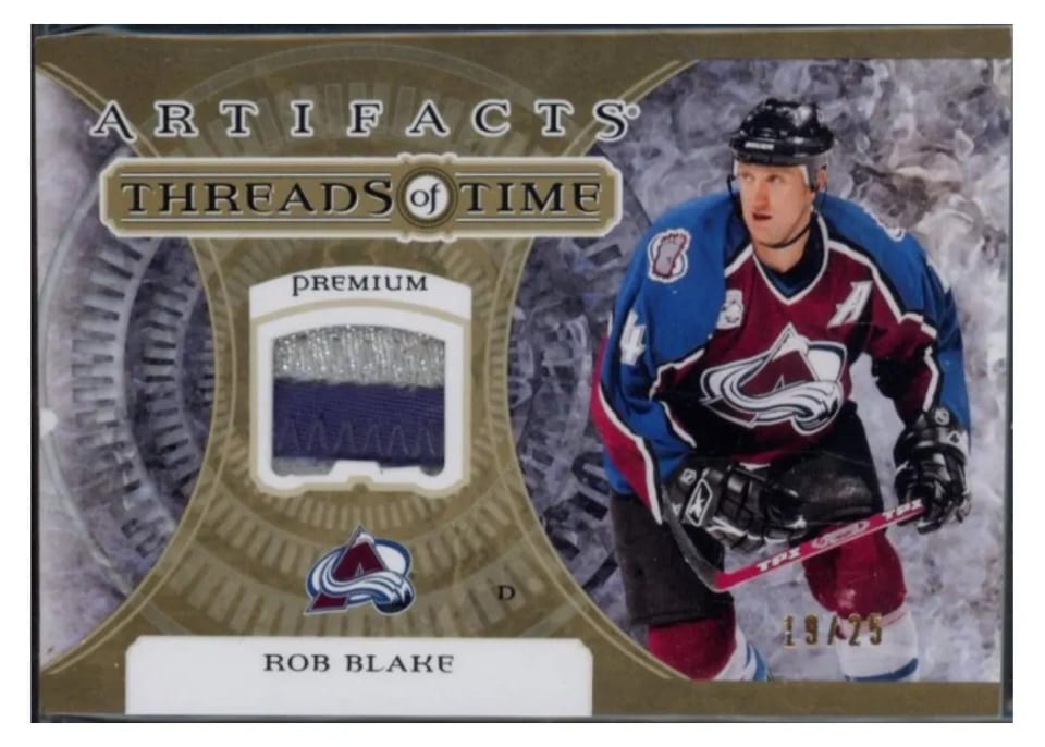 2022-23 Upper Deck Artifacts Threads of Time Rob Blake #TT-RB card
