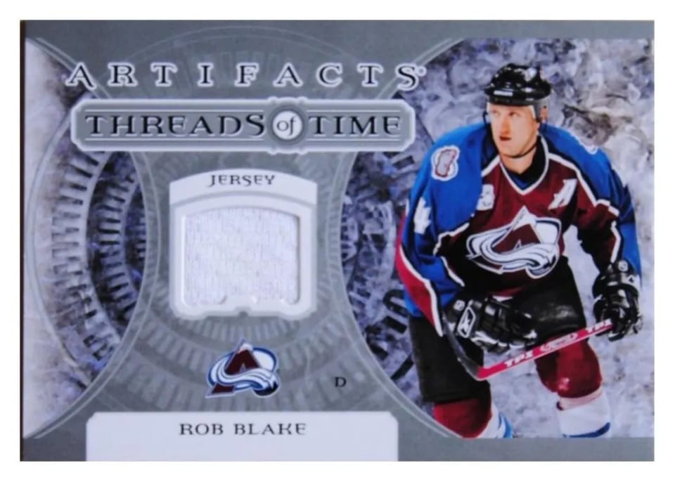 2022-23 Upper Deck Artifacts Threads of Time Rob Blake #TT-RB card