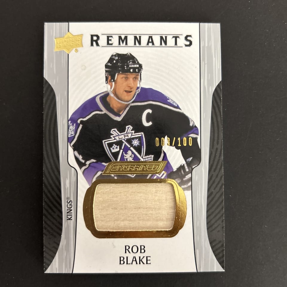 2024-25 Upper Deck Engrained Icons Remnants Rob Blake #R-RB card