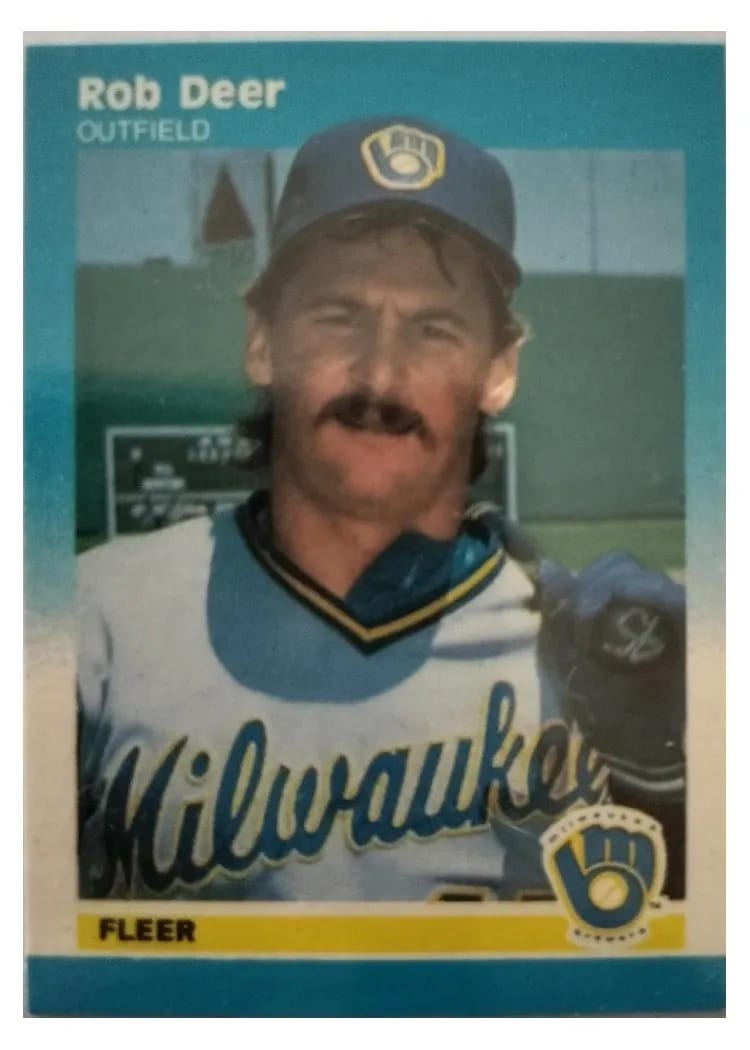 1987 Fleer Mini Rob Deer #30 card