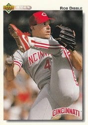 1992 Upper Deck Base Set Rob Dibble #142 card