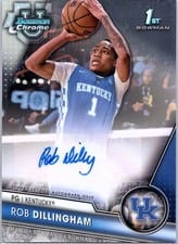 2023-24 Bowman University Chrome Bowman Chrome Prospects Autographs Rob Dillingham #BCPA-RD card