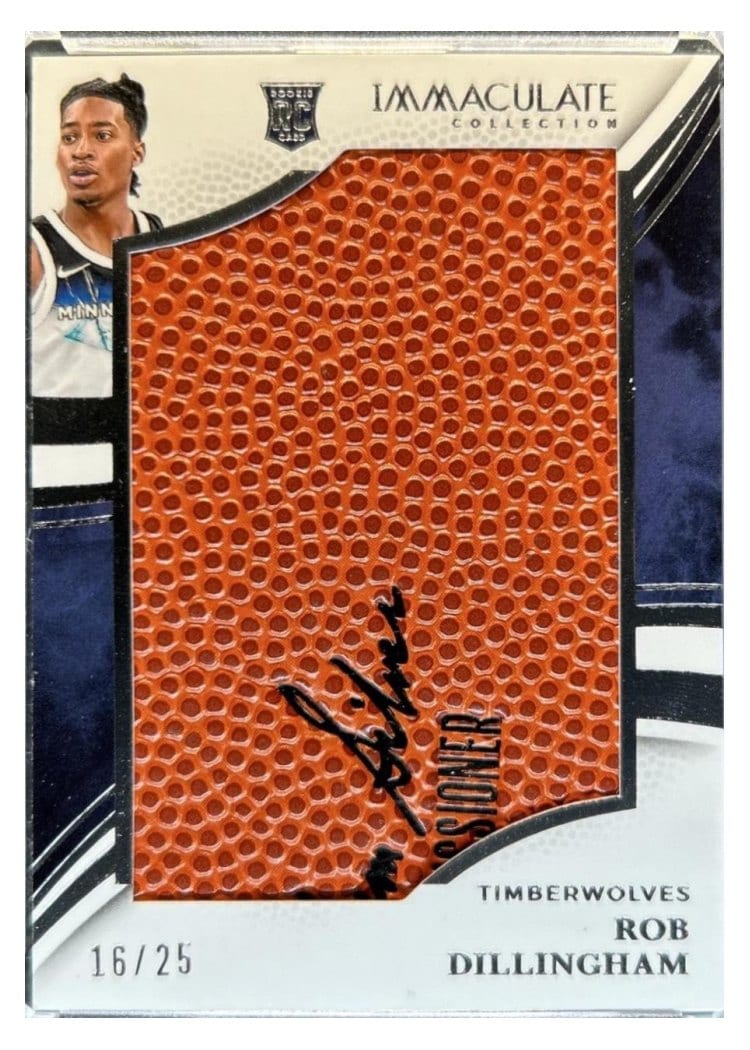 2024-25 Panini Immaculate Collection Rookie Jumbo Basketballs Set Rob Dillingham #4 card