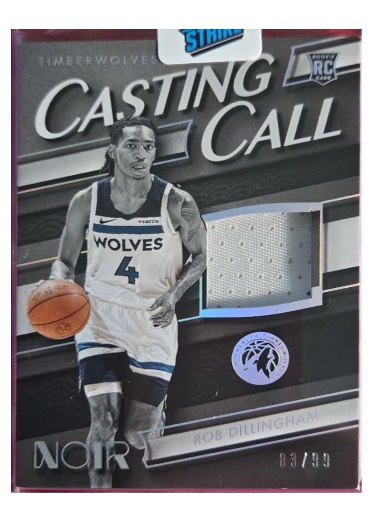 2024-25 Panini Noir Casting Call Memorabilia Set Rob Dillingham #10 card