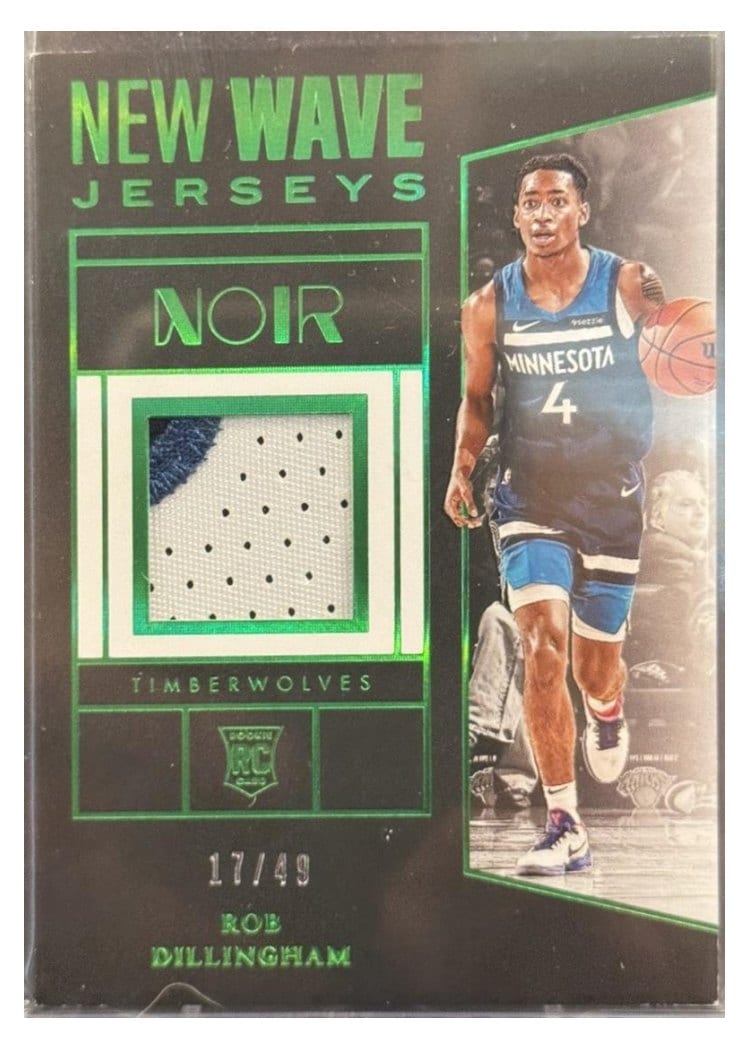 2024-25 Panini Noir New Wave Jerseys Set Rob Dillingham #25 card