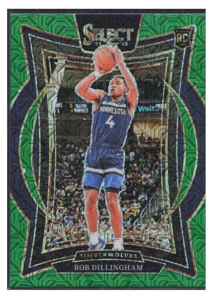 2024-25 Panini Select Base Set Rob Dillingham Green Mojo Prizm #84 card