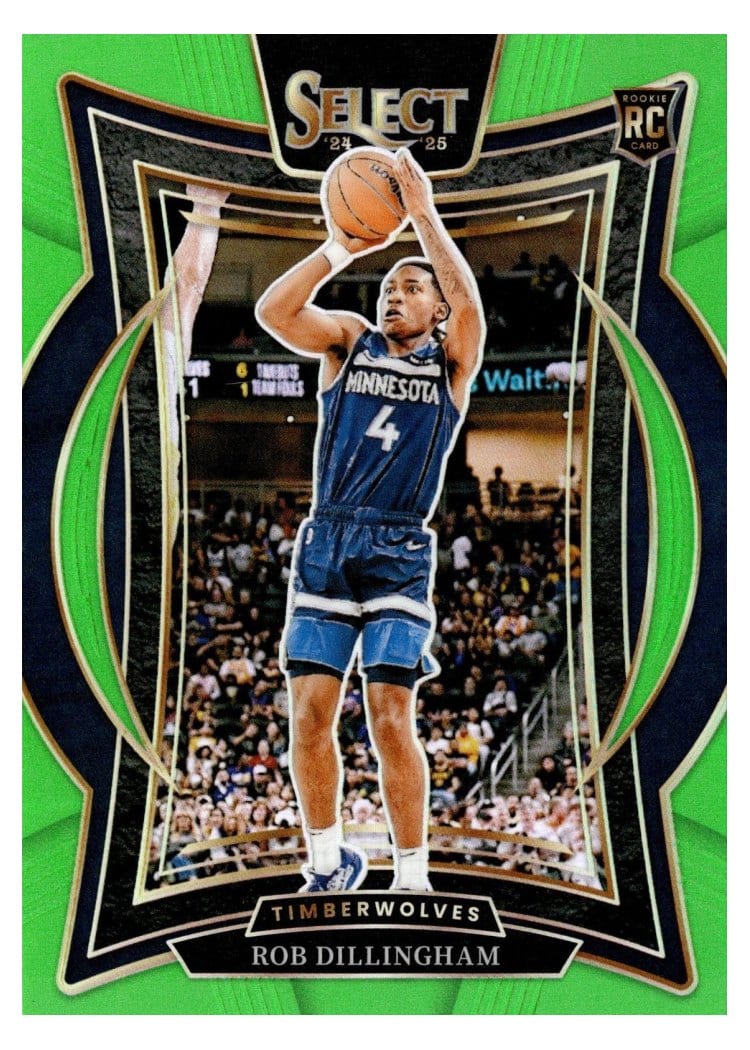 2024-25 Panini Select Base Set Rob Dillingham Neon Green Prizm #84 card